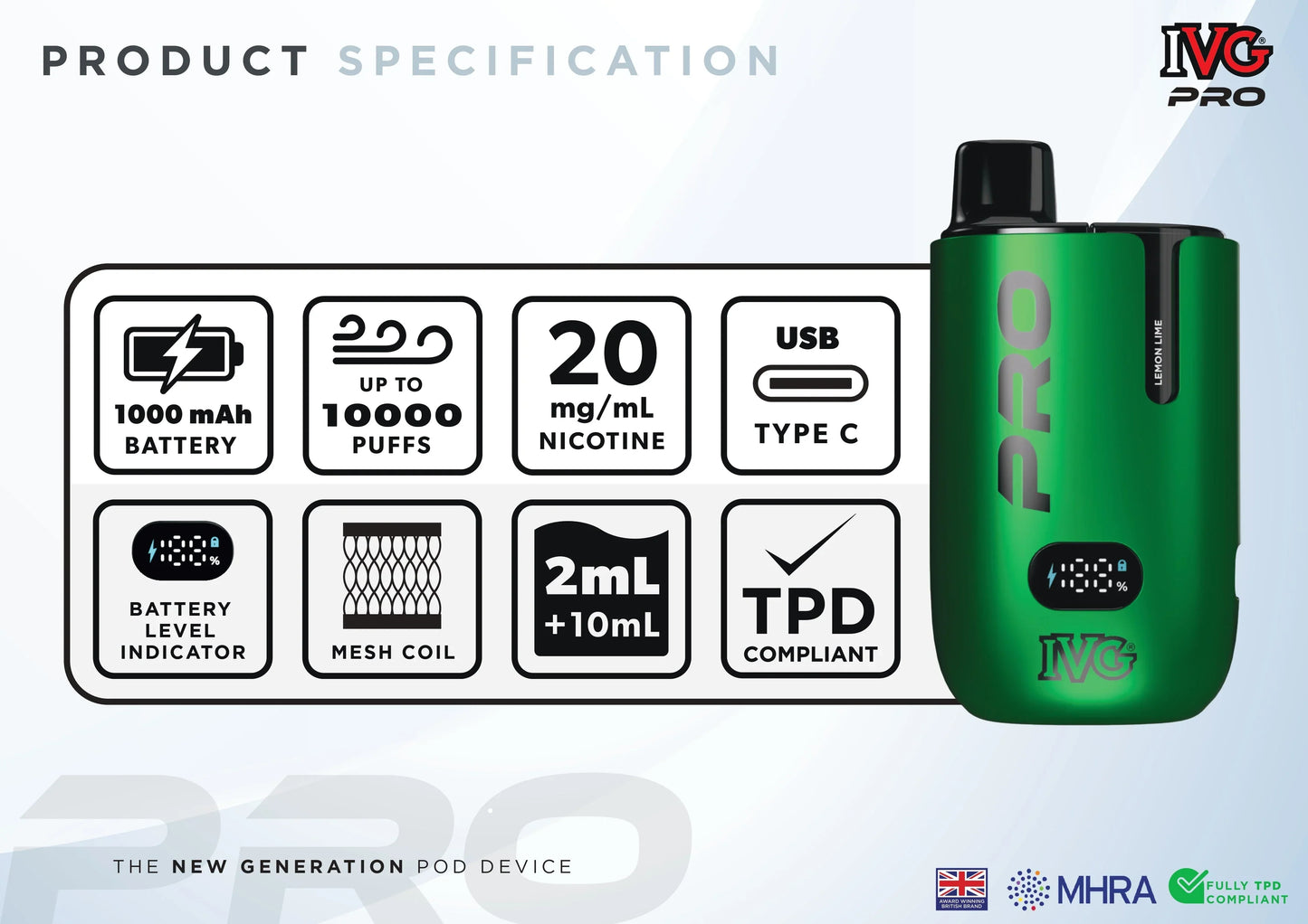 IVG Pro 12 Disposable Vape Kit